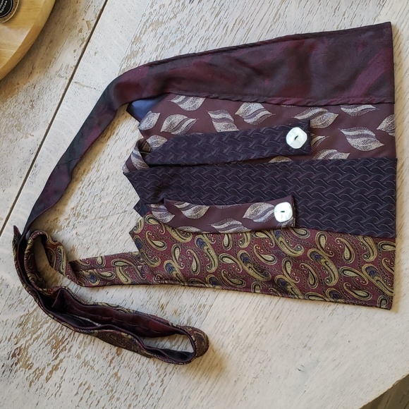 Purse Handmade Shoulder Bag from Ties / one of a kind. - Picture 2 of 6